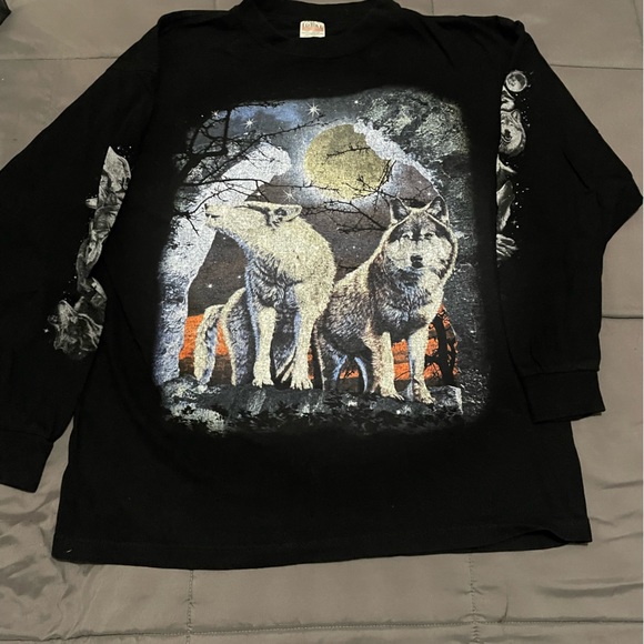 Vintage Wolf pack long sleeve, Men’s Lg - Picture 1 of 4
